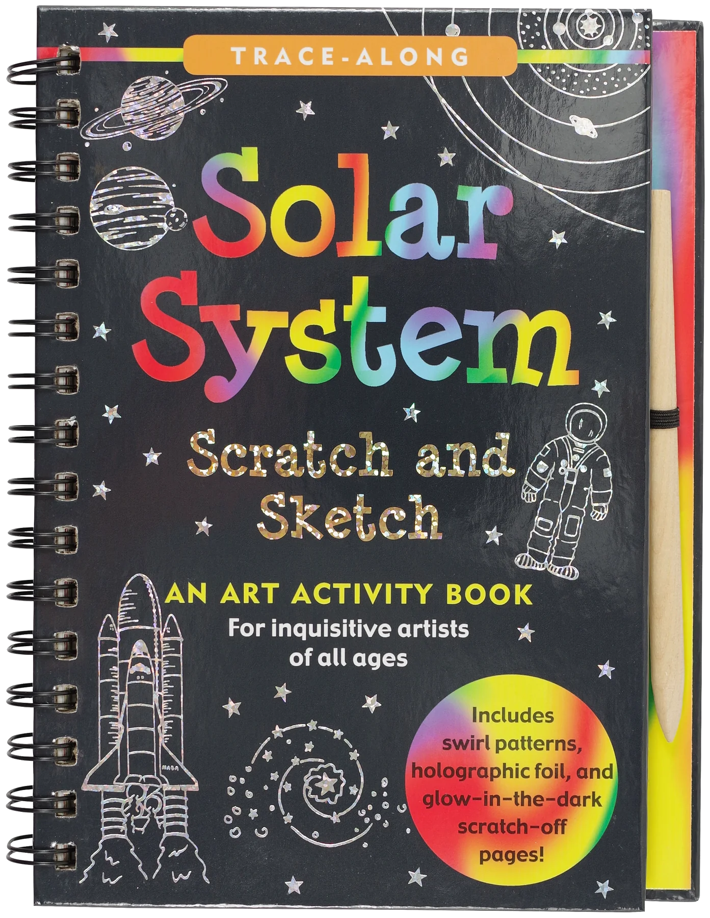 AB: Scratch and Sketch Art Activity Book: Solar System - Ages 5+