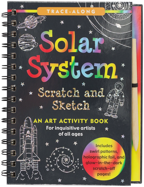 AB: Scratch and Sketch Art Activity Book: Solar System - Ages 5+