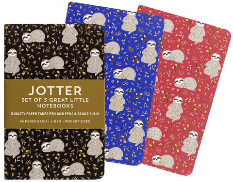 Jotter Notebooks: Sloths 3 Pack - Ages 6+