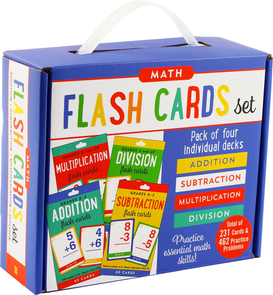 Flash Cards - Math - Set of 4 - Ages 3 -8 yrs