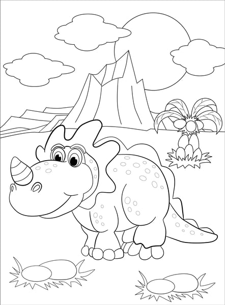 AB: Dinosaurs Colouring Book - Ages 3+