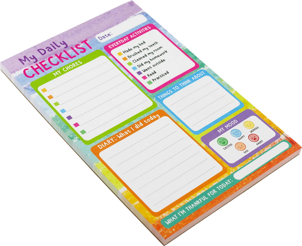 Kids' Daily Checklist: Daily Planner Pad - Ages 6+