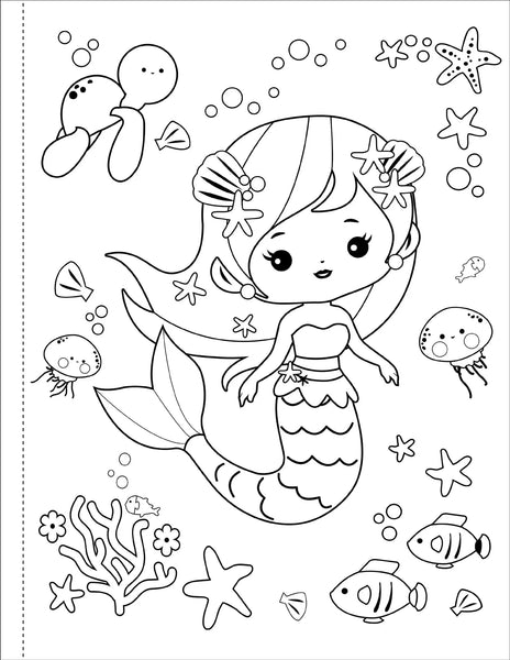 AB: Mermaids Colouring Book - Ages 3+