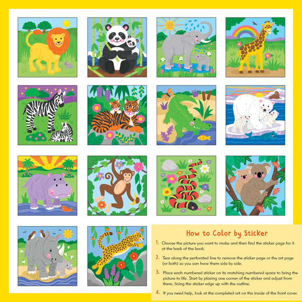 AB: My First Colour-by-Sticker Wild Animals - Ages 4+