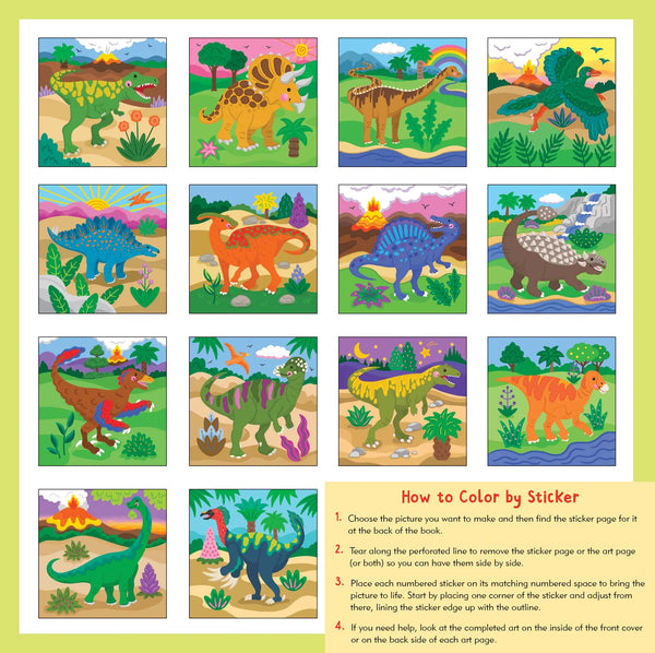 AB: My First Colour-by-Sticker: Dinosaurs - Ages 4+
