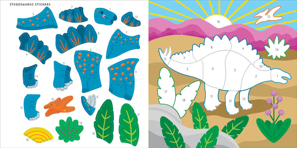AB: My First Colour-by-Sticker: Dinosaurs - Ages 4+