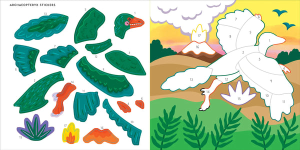 AB: My First Colour-by-Sticker: Dinosaurs - Ages 4+