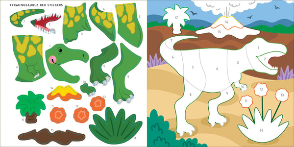 AB: My First Colour-by-Sticker: Dinosaurs - Ages 4+