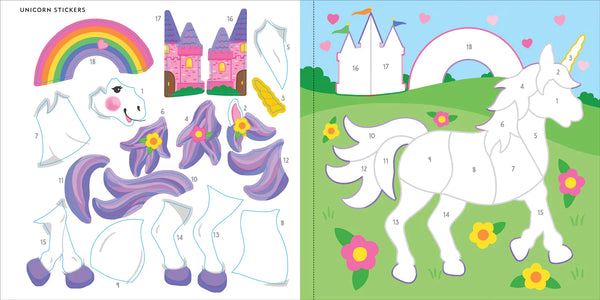AB: My First Colour-by-Sticker - Unciorns & More - Ages 4+