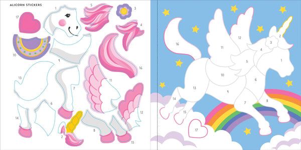 AB: My First Colour-by-Sticker - Unciorns & More - Ages 4+