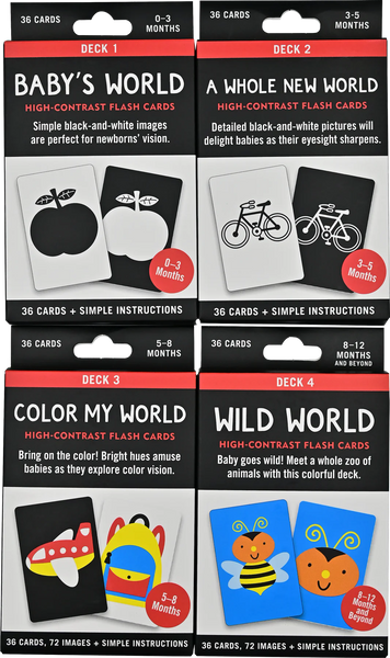 Flash Cards Set of 4 High Contrast
