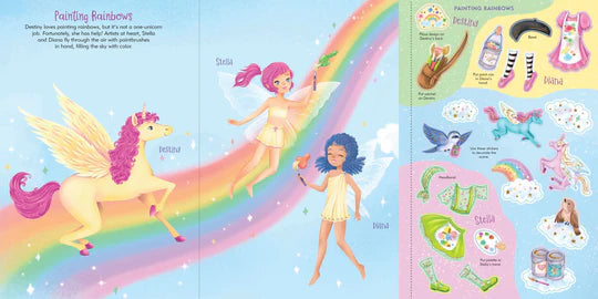 AB: Sticker Doll Dress-up Book Unicorn - Ages 5+