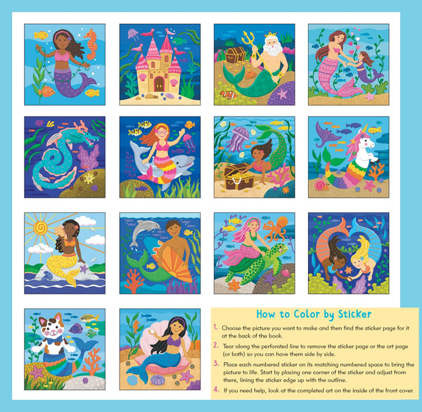 AB: My First Colour-by-Sticker - Mermaids & More - Ages 4+
