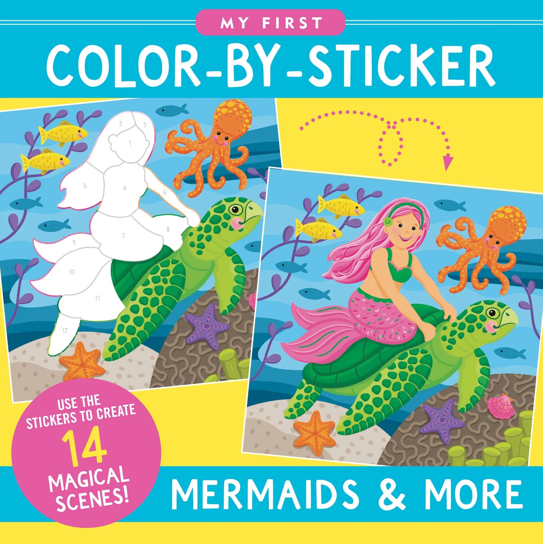 AB: My First Colour-by-Sticker - Mermaids & More - Ages 4+