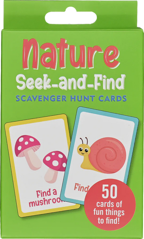 Nature Seek and Find Scavenger Hunt Cards - Ages 4+