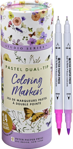 Studio Series: Dual-Tip Pastel Markers, Set of 24 - Ages 12+