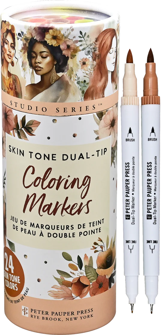 Studio Series: Dual-Tip Skin Tone Markers, Set of 24 - Ages 12+