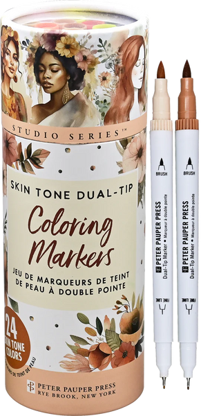 Studio Series: Dual-Tip Skin Tone Markers, Set of 24 - Ages 12+