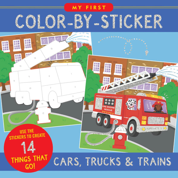 My First Colour-by-Sticker: Cars, Trucks & Trains