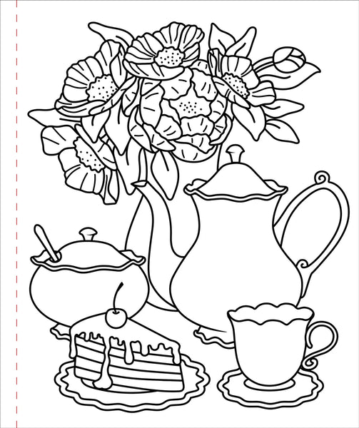 AB: Large Print Colouring Book Home Sweet Home - Ages 8+