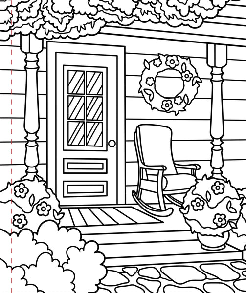 AB: Large Print Colouring Book Home Sweet Home - Ages 8+