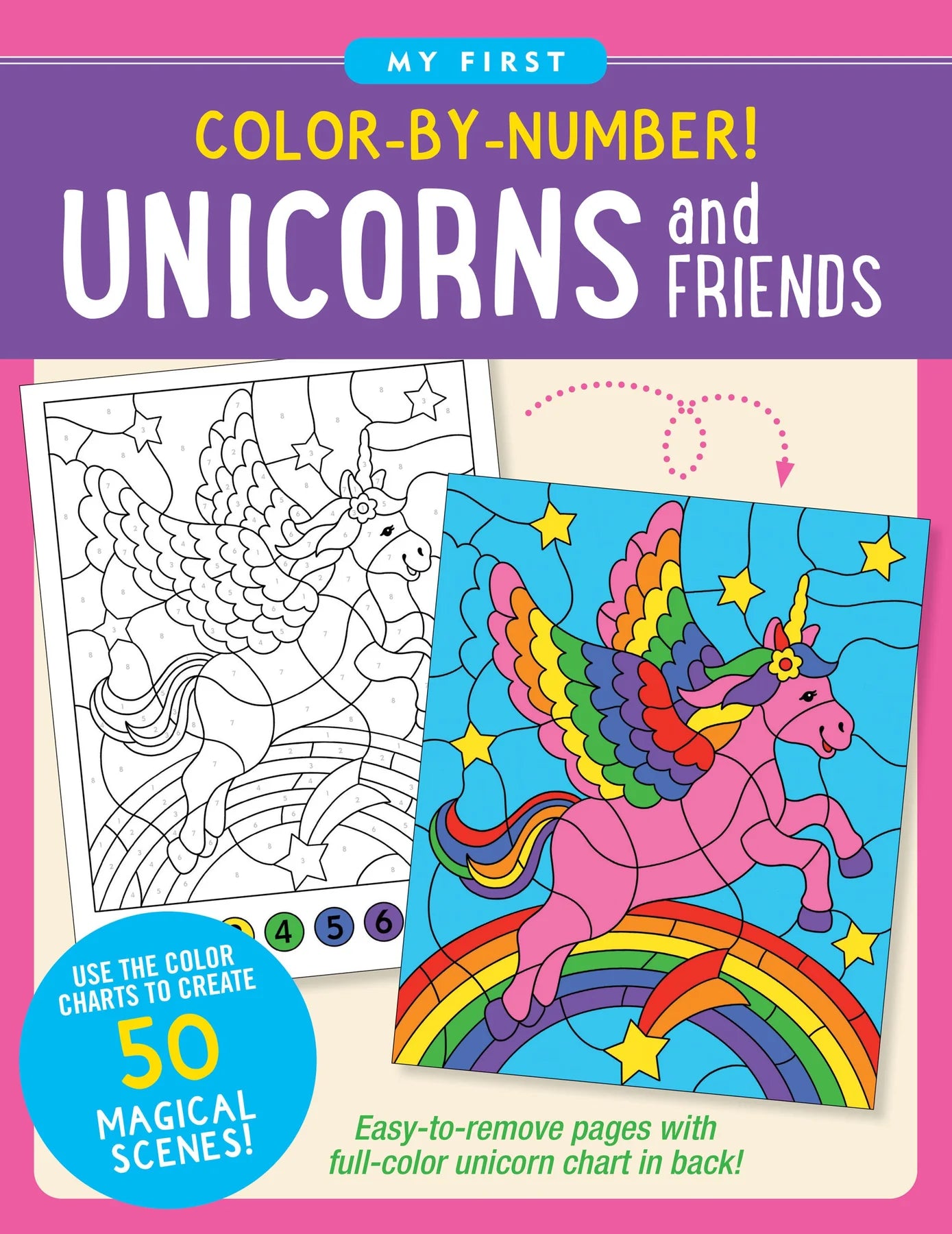AB: My First Colour-by-Sticker - Unicorns & Friends - Ages 4+