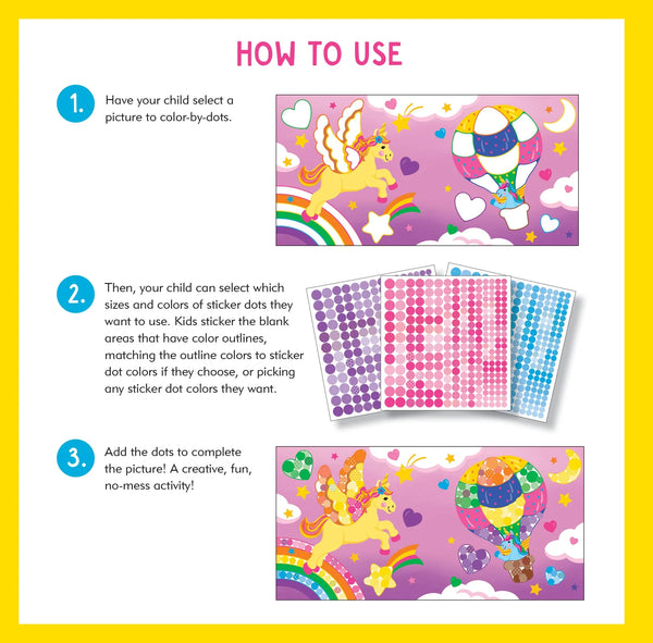 AB: Colour-by-Dots Sticker Book: Unicorns - Ages 4+