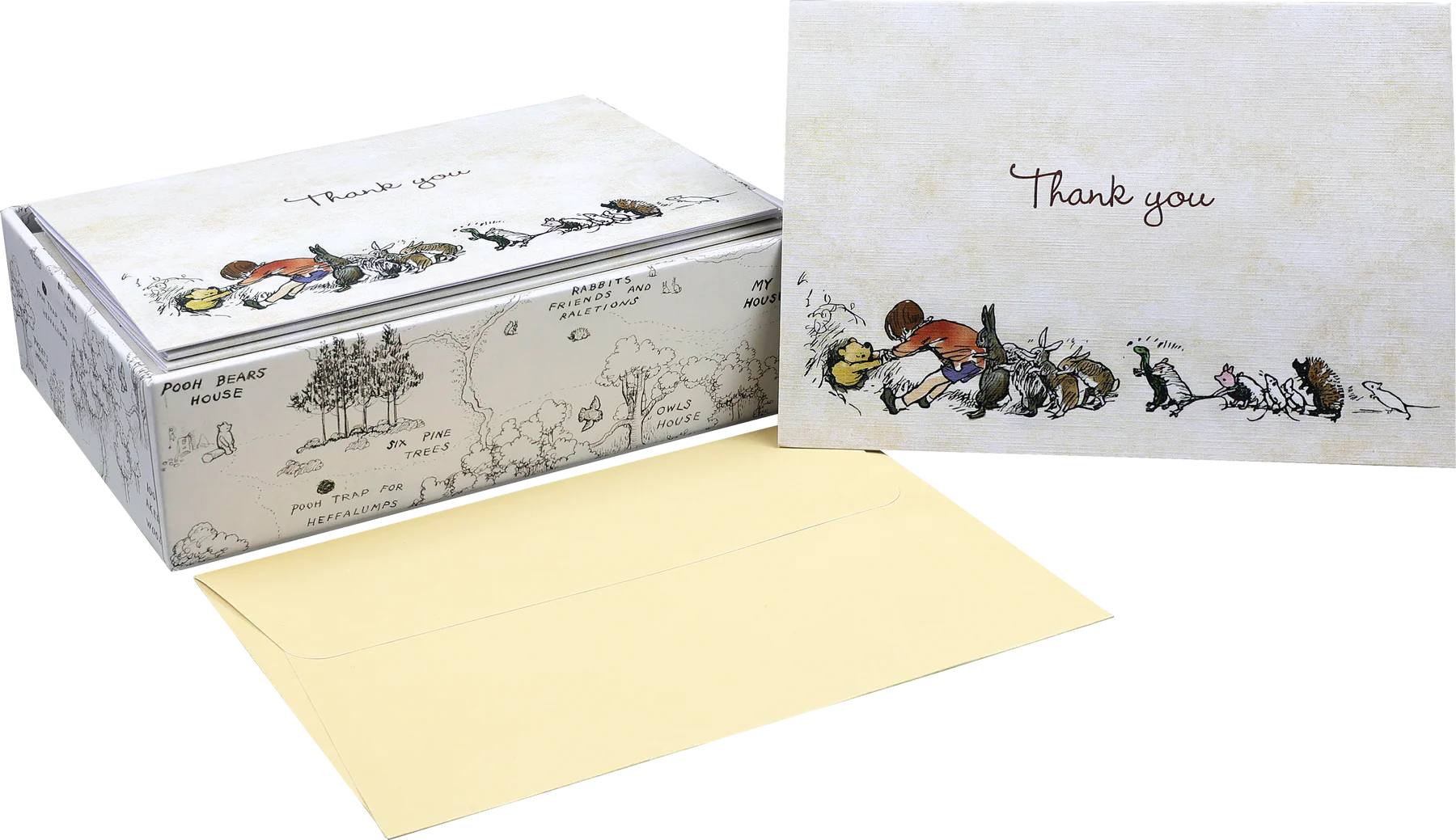 Boxed Cards: Thank You Notes Pooh Bear