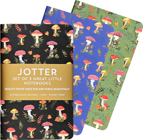 Jotter Notebooks: Mushrooms 3 Pack - Ages 6+