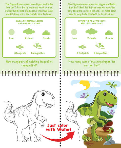 Colour with water - Dinosaur