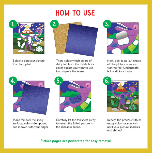 AB: Colour-by-Foil: Dinosaurs - Ages 4+