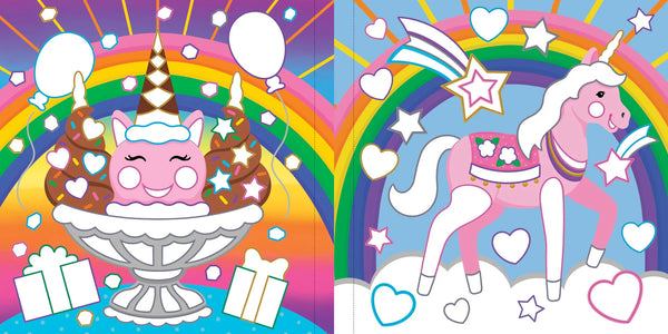 Colour-by-Foil Unicorns Sticker Book