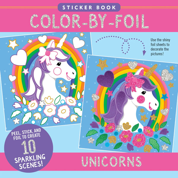 Colour-by-Foil Unicorns Sticker Book