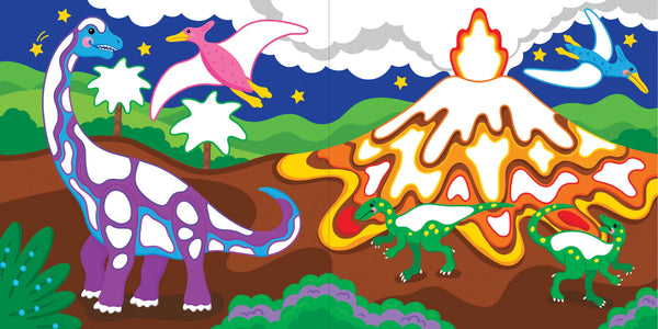 AB: Colour-by-Dots Sticker Book: Dinosaurs - Ages 4+