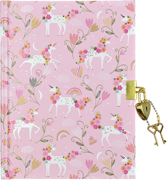 Locking Journal: Unicorn Blooms - Ages 6+