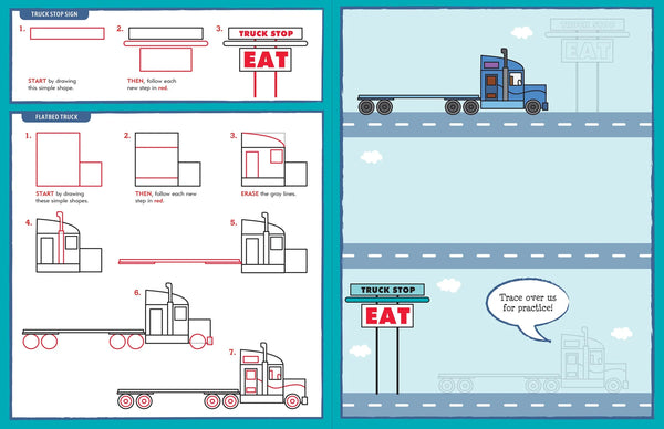 AB: Learn to Draw Cars, Trucks, & Trains - Ages 5+