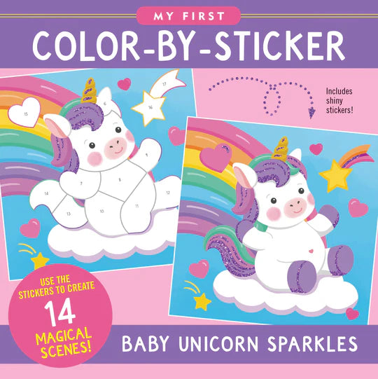 Colour-By-Sticker Book - Baby Unicorns Sparkles