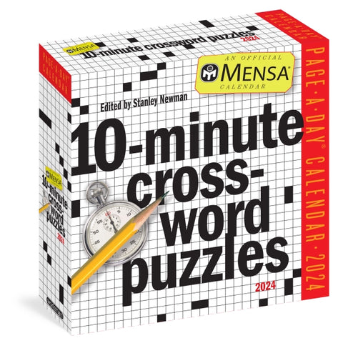Mensa 10-Minute Crossword Page-a-Day Calendar 2024: For Crossword Puzzle Addicts and Word Nerds