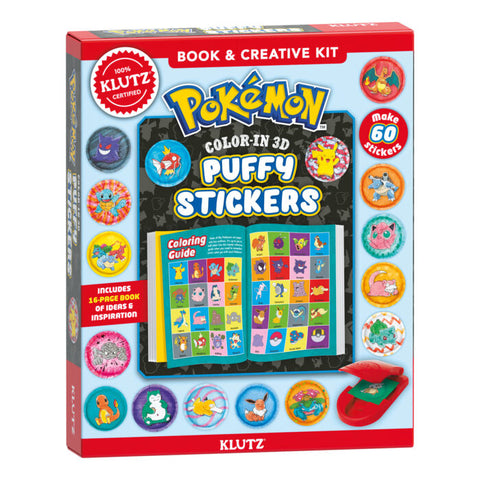 Klutz: Pokemon Colour-in 3D Puffy Stickers - Ages 6+