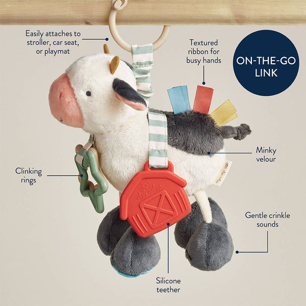 Itzy Rityz - Link & Love™ Teething Activity Toy Cow
