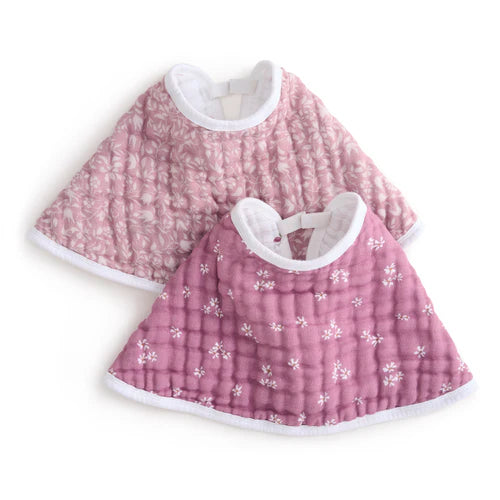 Aden + Anais: Burpy Bib Cotton Muslin - Heritage Floral 2pk - Age 0+
