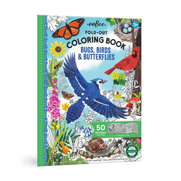 AB: Bugs, Birds & Butterflies -  Fold-Out Colour - Ages 3+