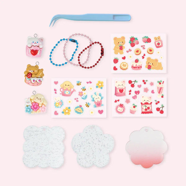 Sticker Craft Kit Kawaii Bag Charms Tiger Tribe