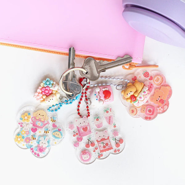Sticker Craft Kit Kawaii Bag Charms Tiger Tribe