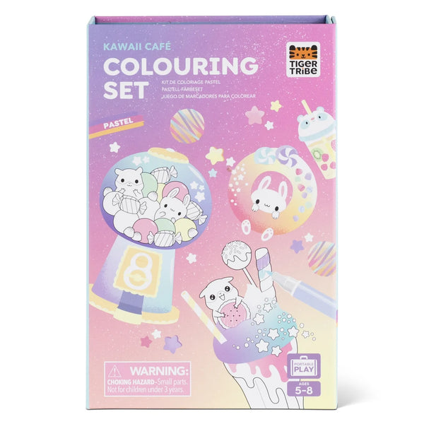 Pastel Colouring Set Kawaii Cafe Tiger Tribe
