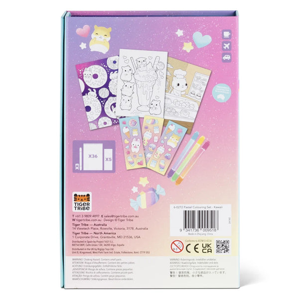 Pastel Colouring Set Kawaii Cafe Tiger Tribe