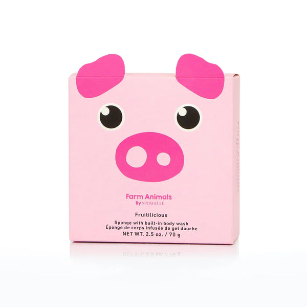 Bath Sponge Farm Animals: Peggy Pig - Ages 3+