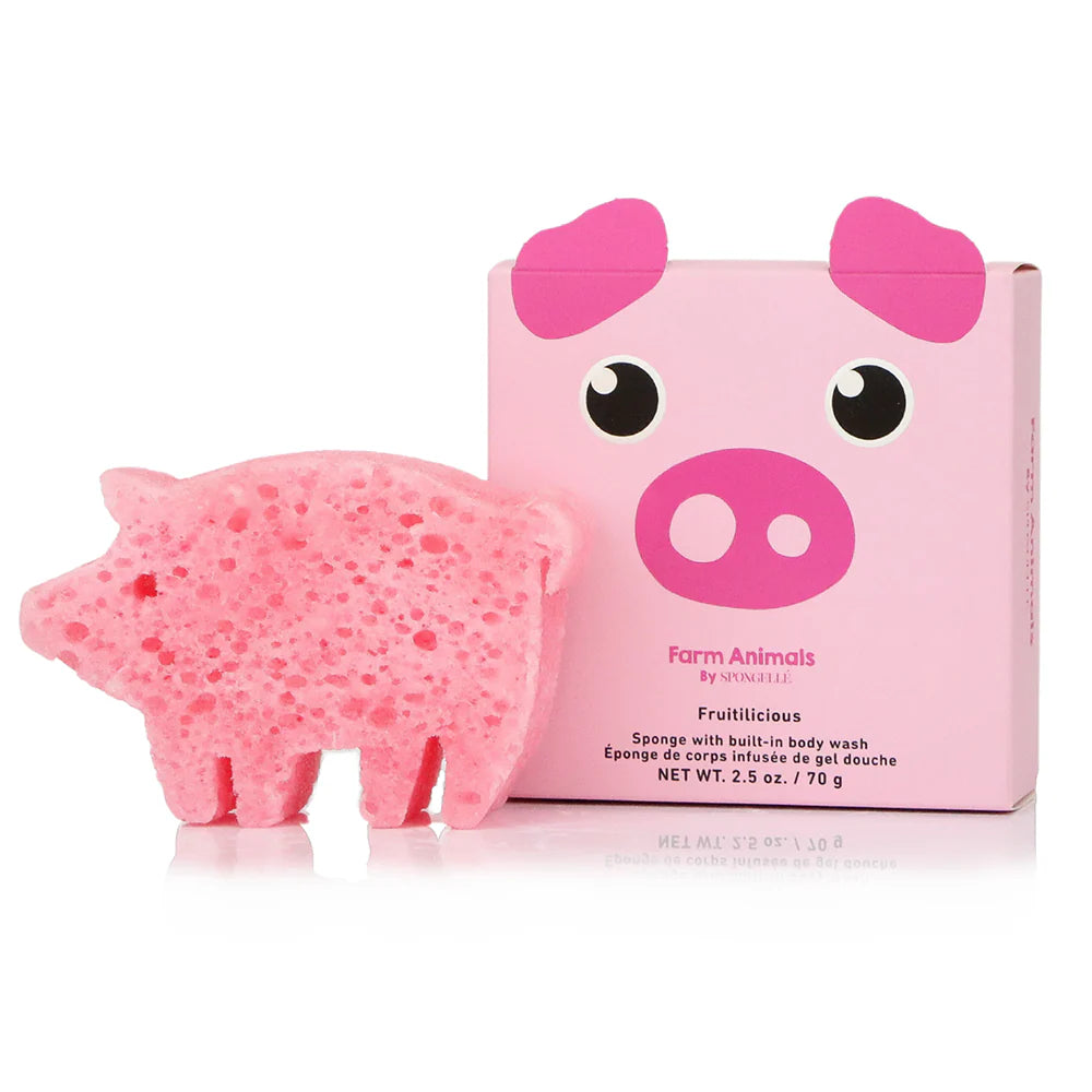 Bath Sponge Farm Animals: Peggy Pig - Ages 3+