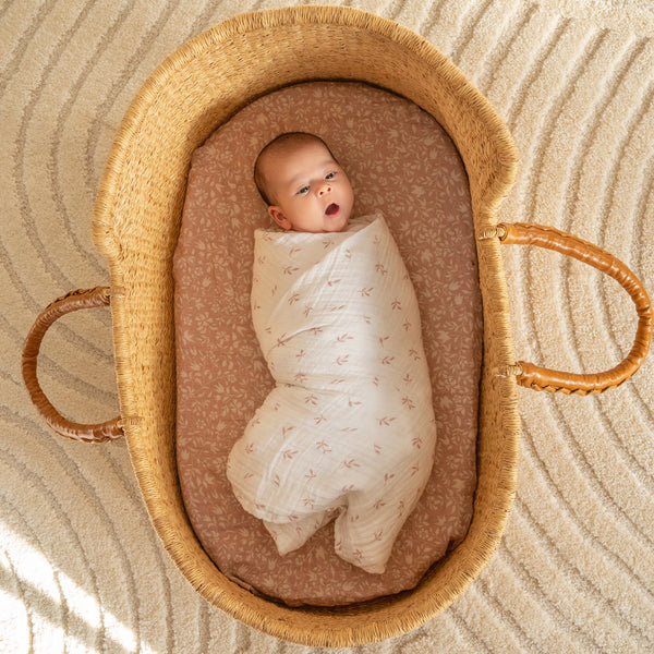 Aden + Anais: Organic Muslin Swaddles 4-Pk - Heritage Floral - Age 0+