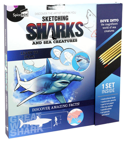 SB: Art Studio Sketching Sharks & Sea Creatures - Ages 8+